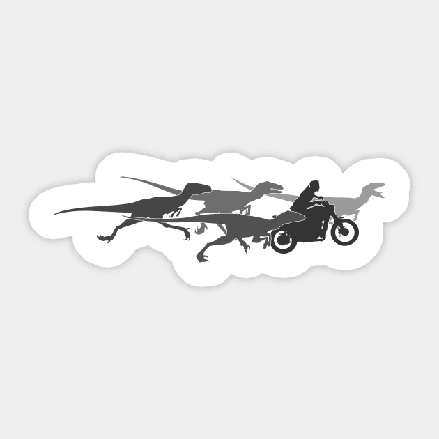 Raptor Squad Sticker by Betsy Luntao